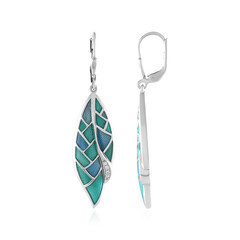 Pendientes en plata con Zircón (Adela Silber)