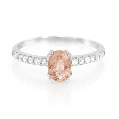 Anillo en plata con Turmalina cuprífera