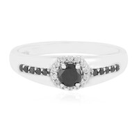 Anillo en plata con Diamante negro