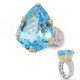 Anillo en plata con Topacio azul cielo (Gems en Vogue)