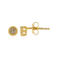 Pendientes en plata con Diamante chocolate I2