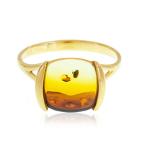 Anillo en plata con Ámbar báltico