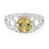 Anillo en plata con Cuarzo champán