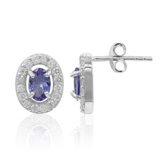Pendientes en plata con Tanzanita