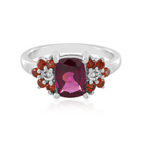Anillo en plata con Granate Magenta