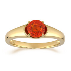 Anillo en oro con Ópalo de fuego AAA de México