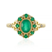 Anillo en plata con Ónix verde