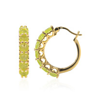 Pendientes en plata con Cuarzo amarillo pastel