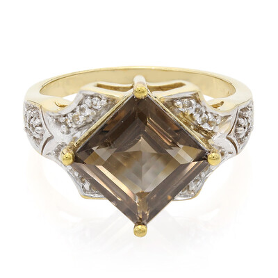 Anillo en plata con Cuarzo ahumado