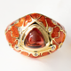 Anillo en plata con Granate de la India (Adela Silber)