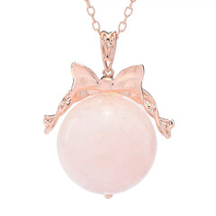 Collar en plata con Cuarzo rosa (Gems en Vogue)