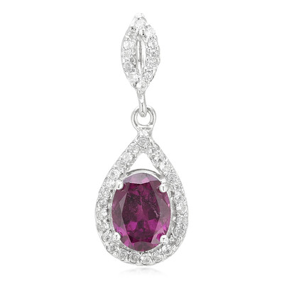 Colgante en plata con Granate Magenta