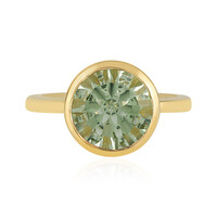 Anillo en plata con Amatista verde