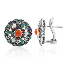 Pendientes en plata con Jadeíta roja