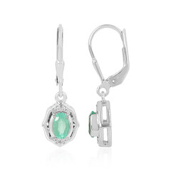 Pendientes en plata con Esmeralda de Rusia
