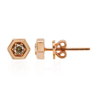 Pendientes en oro con Diamante rosa de Francia de Argyle SI1