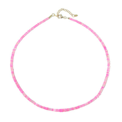 Collar en plata con Ópalo rosa de Etiopía