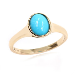 Anillo en oro con Turquesa bella durmiente