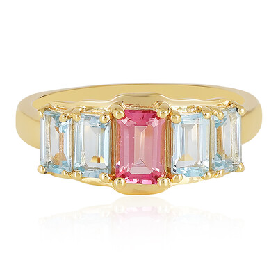 Anillo en plata con Turmalina rosa