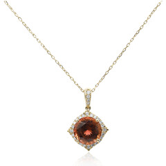 Collar en oro con Turmalina neón del Congo (CIRARI)