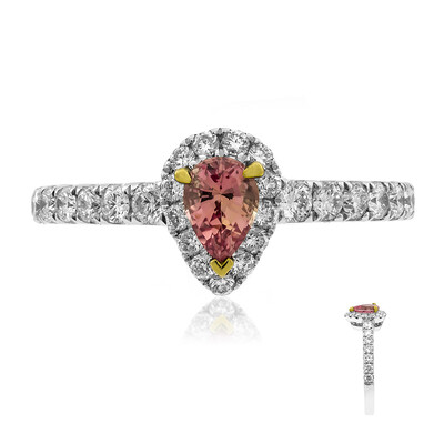 Anillo en oro con Zafiro Padparadscha (CIRARI)