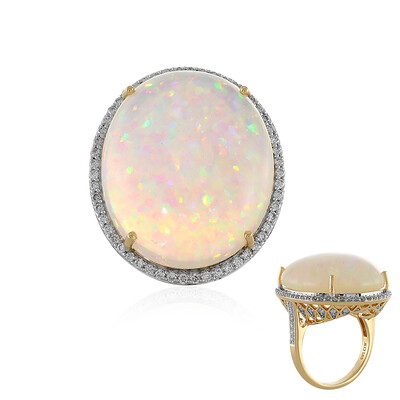 Anillo en oro con Ópalo Welo AAA (AMAYANI)