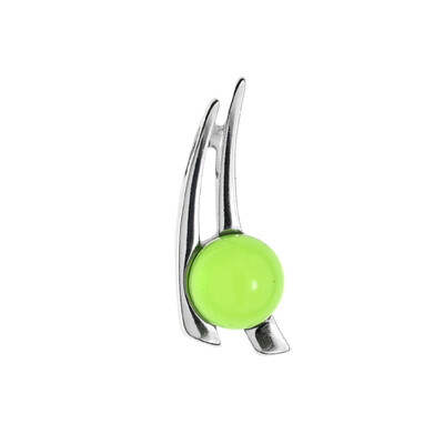 Colgante en plata con Ámbar colombiano verde (dagen)