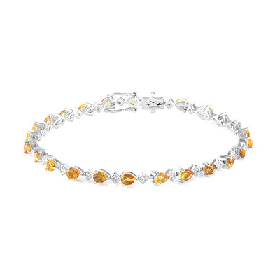 Brazalete en plata con Citrino