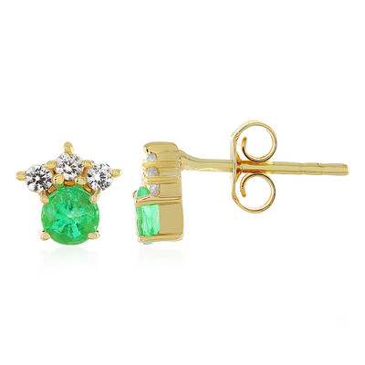 Pendientes en oro con Esmeralda de Colombia