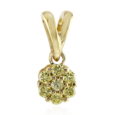 Colgante en oro con Diamante amarillo VS1 (Annette)