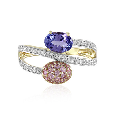 Anillo en oro con Tanzanita