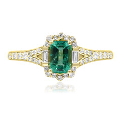 Anillo en oro con Esmeralda de Zambia AAA (CIRARI)