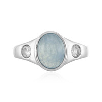 Anillo en plata con Aguamarina