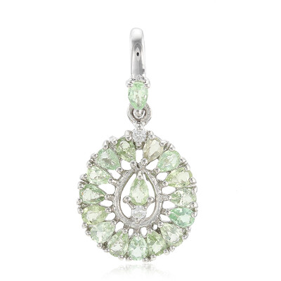 Colgante en plata con Turmalina cuprífera