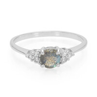 Anillo en plata con Espectrolita