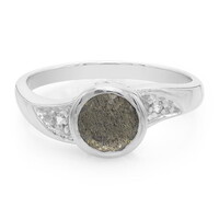 Anillo en plata con Espectrolita