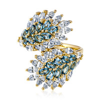 Anillo en oro con Aguamarina Santa María (de Melo)