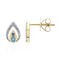 Pendientes en oro con Hauyna