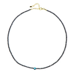 Collar en plata con Hematita azul