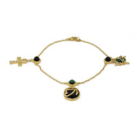 Brazalete en plata con Ónix negro