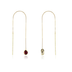 Pendientes en oro con Rodolita (CUSTODANA)
