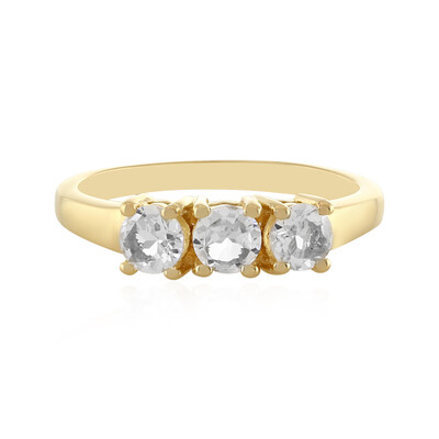 Anillo en plata con Topacio blanco