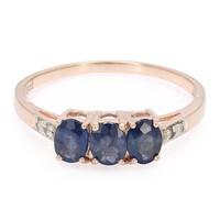 Anillo en plata con Zafiro de Kanchanaburi