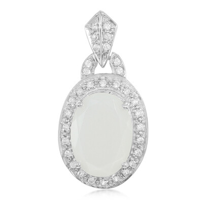 Colgante en plata con Piedra de Luna blanca