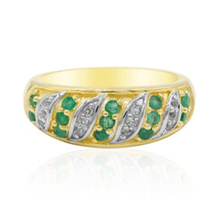 Anillo en plata con Esmeralda de Brasil