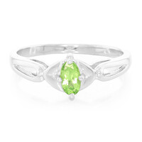 Anillo en plata con Granate verde menta de Merelani