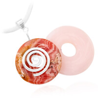Accesorio en plata con Calcita rosa