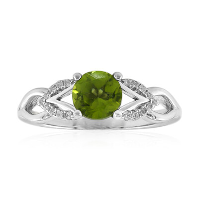 Anillo en plata con Peridoto de Birmania