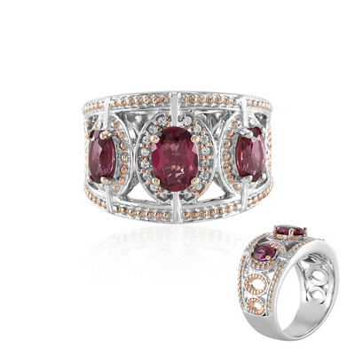 Anillo en plata con Granate de Malawi (Dallas Prince Designs)