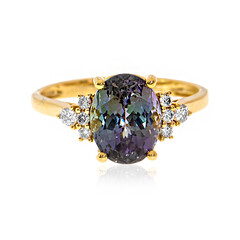 Anillo en oro con Tanzanita sin calentar (CIRARI)
